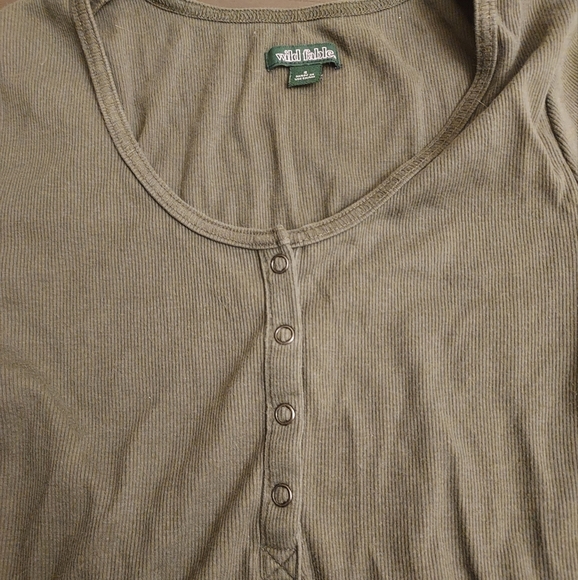 Long Sleeve Olive Green Shirt | wild fable | Small - Picture 2 of 2